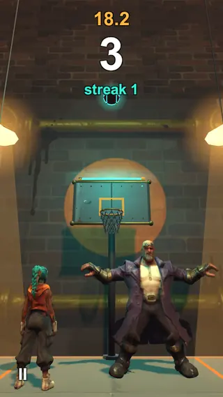 The second hoop style, standing on a pole.